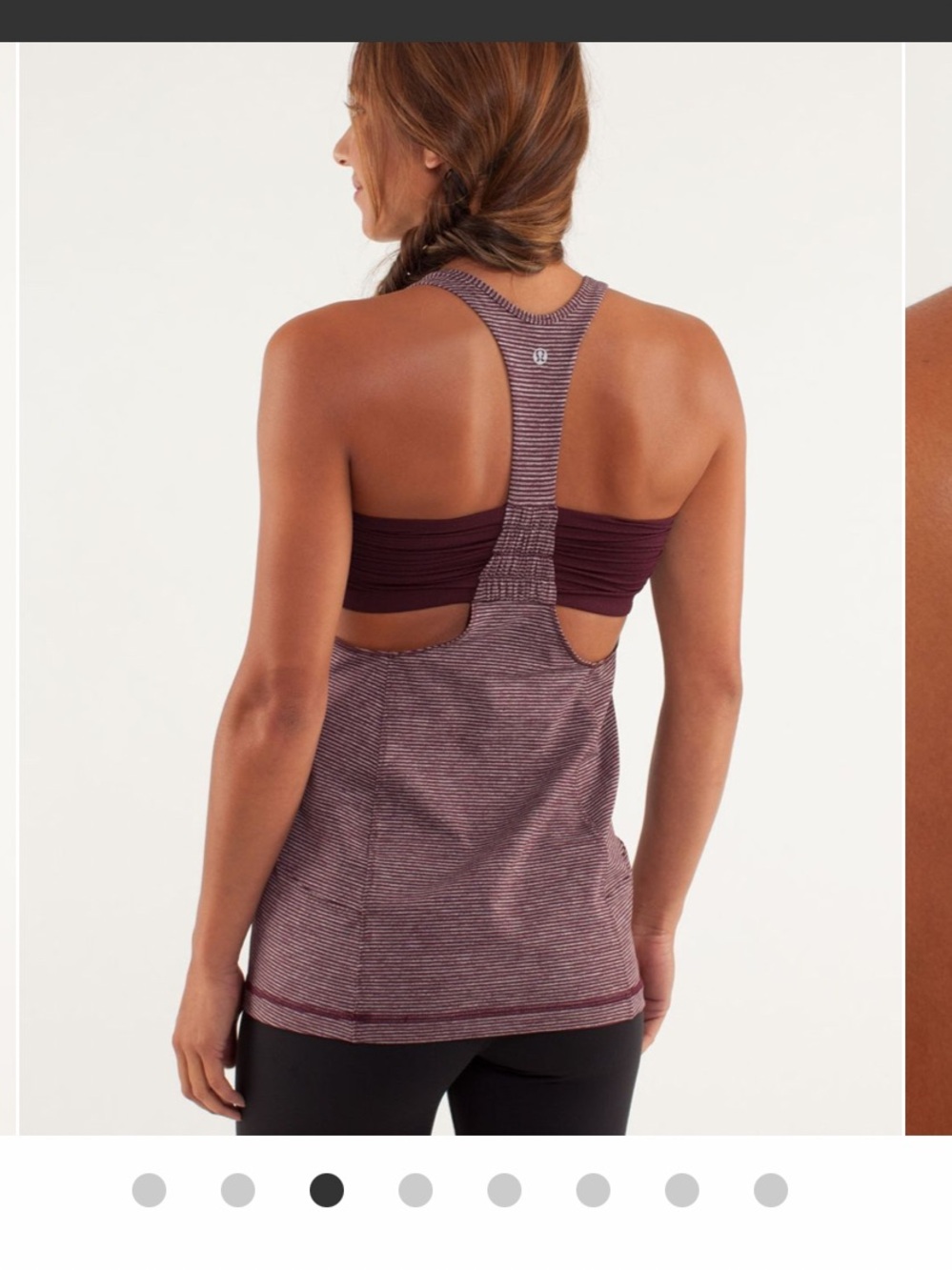 Lululemon sz 8 Turbo Tank Bordeaux Drama Heathered vintage 2012 athleisure y2k